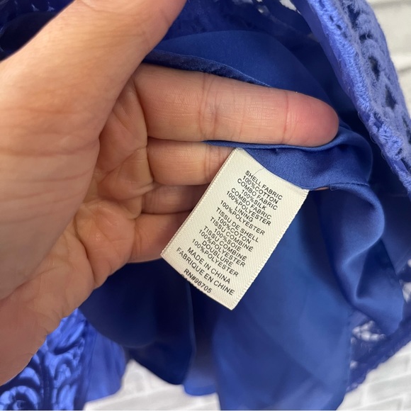 Rebecca Taylor Lilac Lace Keyhole Event Sleeveless Mini Peplum Hem Mermaid Dress - Picture 9 of 12